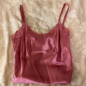 Satin Silk Pink Top